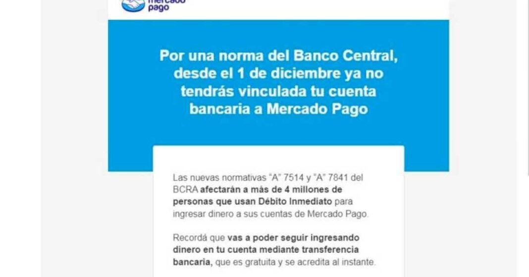 mercado-pago-vuelve-a-la-carga:-avisa-que-por-normas-del-central-no-se-podran-vincular-cuentas-bancarias-a-la-app