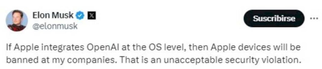 elon-musk-le-declaro-la-guerra-a-apple:-prohibira-el-uso-del-iphone-en-sus-empresas-por-la-alianza-con-chatgpt